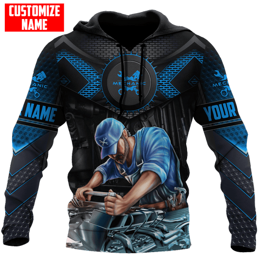 UniJames Personalized Auto Mechanic All Over Printed Shirts For Men and Women KLANND