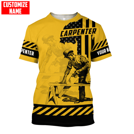 UniJames Personalized Name Carpenter Unisex Shirts Yellow Ver