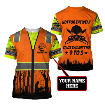 UniJames Personalized Premium Arborist Safety Not For The Weak Carpenter Safety 3D All Over Printed Hoodie