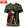 UniJames Personalized Name Carpenter Unisex Shirts Green Camo