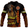 UniJames Firefighter Unisex Shirts Custom Name Hoodie 3D All Over Printed