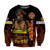 UniJames Firefighter Unisex Shirts Custom Name Hoodie 3D All Over Printed