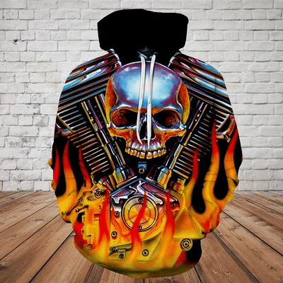 UniJames Skull 3D Hoodie_Mechanical Skull