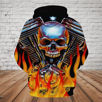 UniJames Skull 3D Hoodie_Mechanical Skull