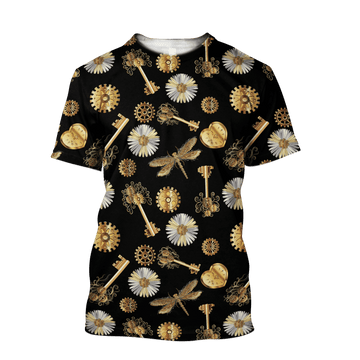 UniJames Mechanic Steampunk All Over Printed Hoodie For Men and Women TN
