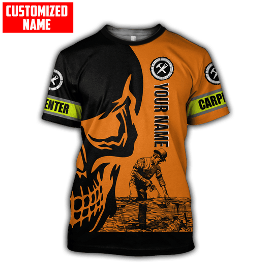 UniJames Personalized Name Carpenter Unisex Shirts Orange