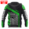 UniJames Personalized All Over Printed Mechanic Hoodie For Men and Women TN VP