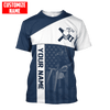 UniJames Personalized Name American Carpenter Unisex Shirts Blue