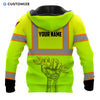 UniJames Cautious Green Mechanic Personalized Name And Flag 3D Over Printed Shirt No