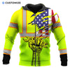 UniJames Cautious Green Mechanic Personalized Name And Flag 3D Over Printed Shirt No