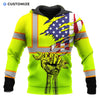 UniJames Cautious Green Mechanic Personalized Name And Flag 3D Over Printed Shirt No
