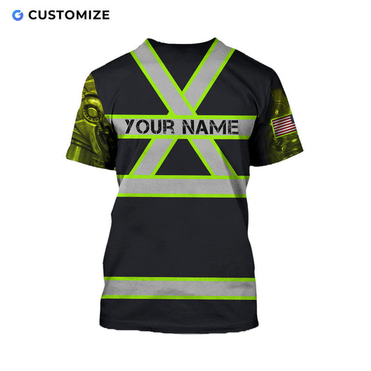 UniJames Mechanic Spirit In My Vein Personalized Name Flag 3D Over Printed Shirts No