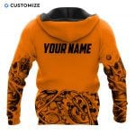UniJames Orange Steampunk Mechanic Personalized Name Flag Shirts For Mechanic