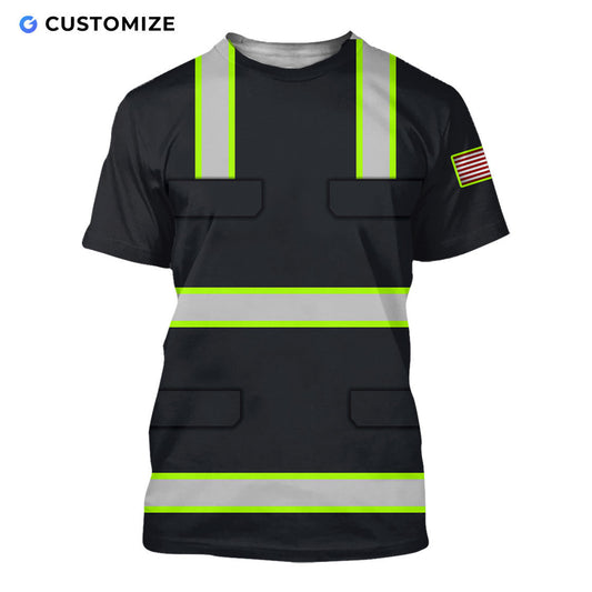 UniJames Mechanic Is Superman Personalized Name Flag 3D Over Printed Shirts No