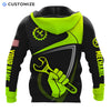 UniJames Mechanic Loves Work Green Personalized Name Flag 3D Over Printed Shirts No