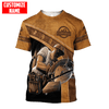 UniJames Personalized Name Carpenter Unisex Shirts Brown Leather Ver