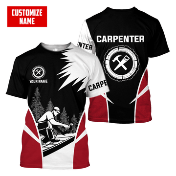 UniJames Personalized Name Carpenter Unisex Shirts Carpenter Pride