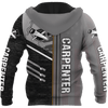 UniJames Personalized Name Carpenter Unisex Shirts Metal Pattern Ver