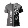 UniJames Personalized Name Carpenter Unisex Shirts Metal Pattern Ver