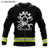 UniJames Proud To Be US Mechanic Personalized Name 3D Over Printed Shirts No