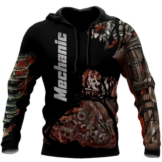 UniJames Mechanic All Over Printed Hoodie For Men and Women TN