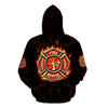 UniJames All Over Printed Firefighter's Wife Hoodie DA-MEI