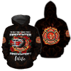 UniJames All Over Printed Firefighter's Wife Hoodie DA-MEI