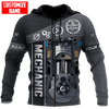 UniJames Personalized All Over Printed Mechanic Hoodie For Men and Women TN SN
