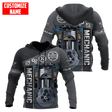 UniJames Personalized All Over Printed Mechanic Hoodie For Men and Women TN SN