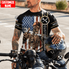 UniJames Personalized Name American Mechanic Skull Unisex Shirts