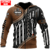 UniJames Personalized Name Mechanic Unisex Shirts Leather