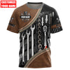 UniJames Personalized Name Mechanic Unisex Shirts Leather