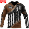 UniJames Personalized Name Mechanic Unisex Shirts Leather