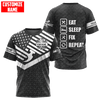 UniJames Personalized Name American Mechanic Shirts Metal