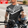 UniJames Personalized Name American Mechanic Shirts Metal