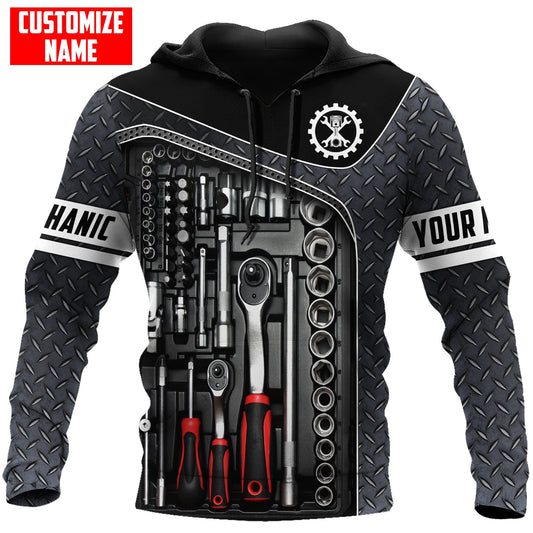 UniJames Personalized All Over Printed Mechanic Hoodie For Men and Women