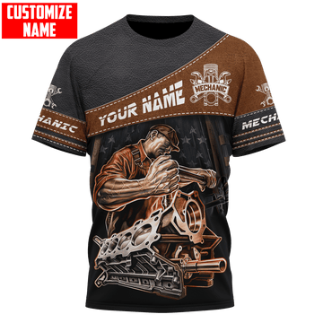 UniJames Personalized Name Mechanic Unisex Shirts