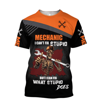 UniJames I Can Fix What Stupid Does All Over Printed Mechanic Hoodie For Men and Women TN