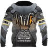 UniJames Personalized Name I Will Never Apologize For Being A Mechanic Shirts Metal