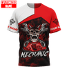 UniJames Personalized Mechanic Skull Unisex Shirts