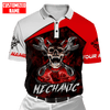 UniJames Personalized Mechanic Skull Unisex Shirts
