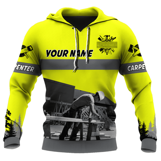 UniJames Personalized Name Carpenter Unisex Shirts Yellow