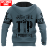 UniJames Personalized Name Mechanic Skull Just The Tip I Promise Unisex Shirts Blue