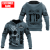 UniJames Personalized Name Mechanic Skull Just The Tip I Promise Unisex Shirts Blue