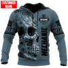 UniJames Personalized Name Mechanic Skull Just The Tip I Promise Unisex Shirts Blue