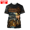 UniJames Personalized Name Mechanic Shirts Leather Metal Pattern