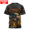 UniJames Personalized Name Mechanic Shirts Leather Metal Pattern
