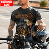 UniJames Personalized Name Mechanic Shirts Leather Metal Pattern