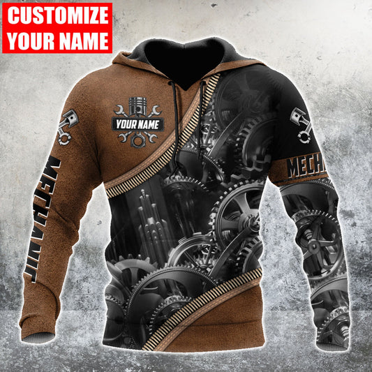 UniJames Personalized All Over Printed Mechanic Hoodie For Men and Women TN