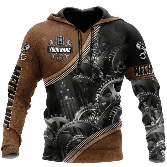 UniJames Personalized All Over Printed Mechanic Hoodie For Men and Women TN